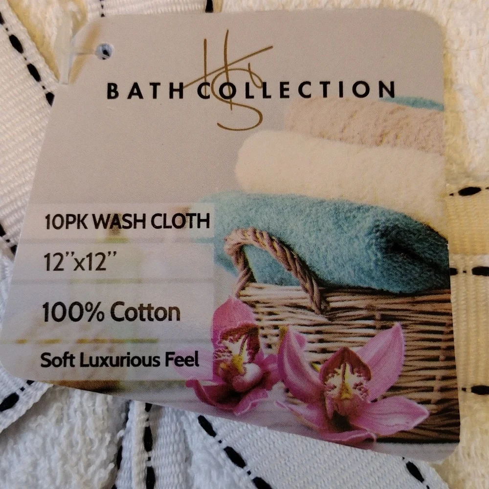 White Cotton Washcloth Set